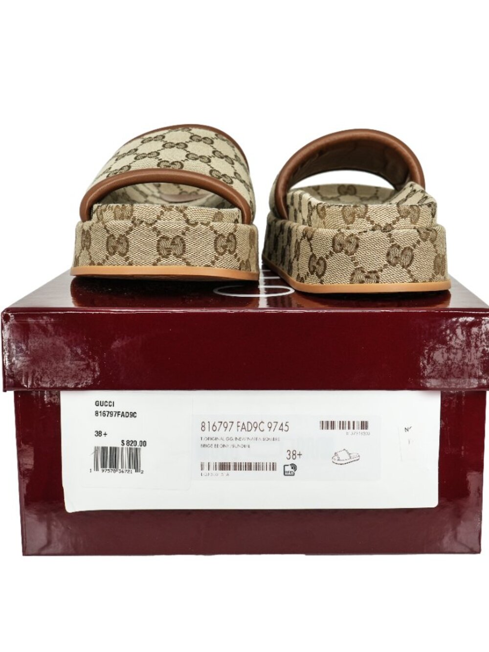 Gucci GG Canvas Platform Slide Sandals - Picture 10 of 11